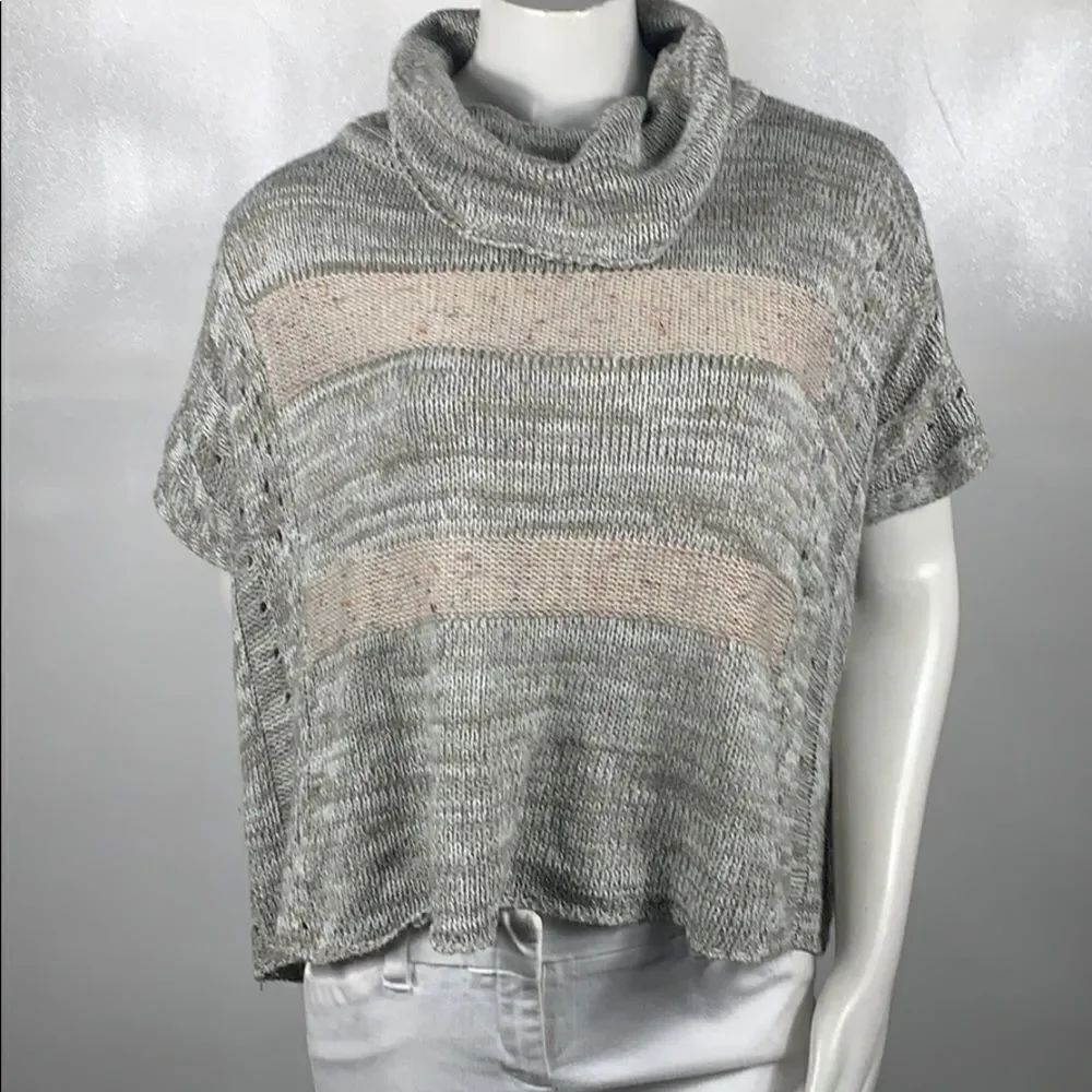 3FOR$20 Poof! Gray Turtle Neck Sweater Pancho Size:M